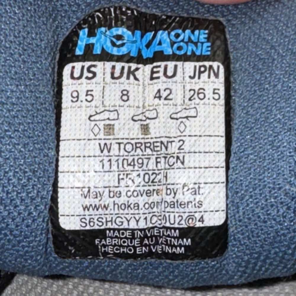 HOKA One One Torrent 2 Teal & Orange Colorway Women's Trail Running Shoes Sz 9.5 - Picture 12 of 13